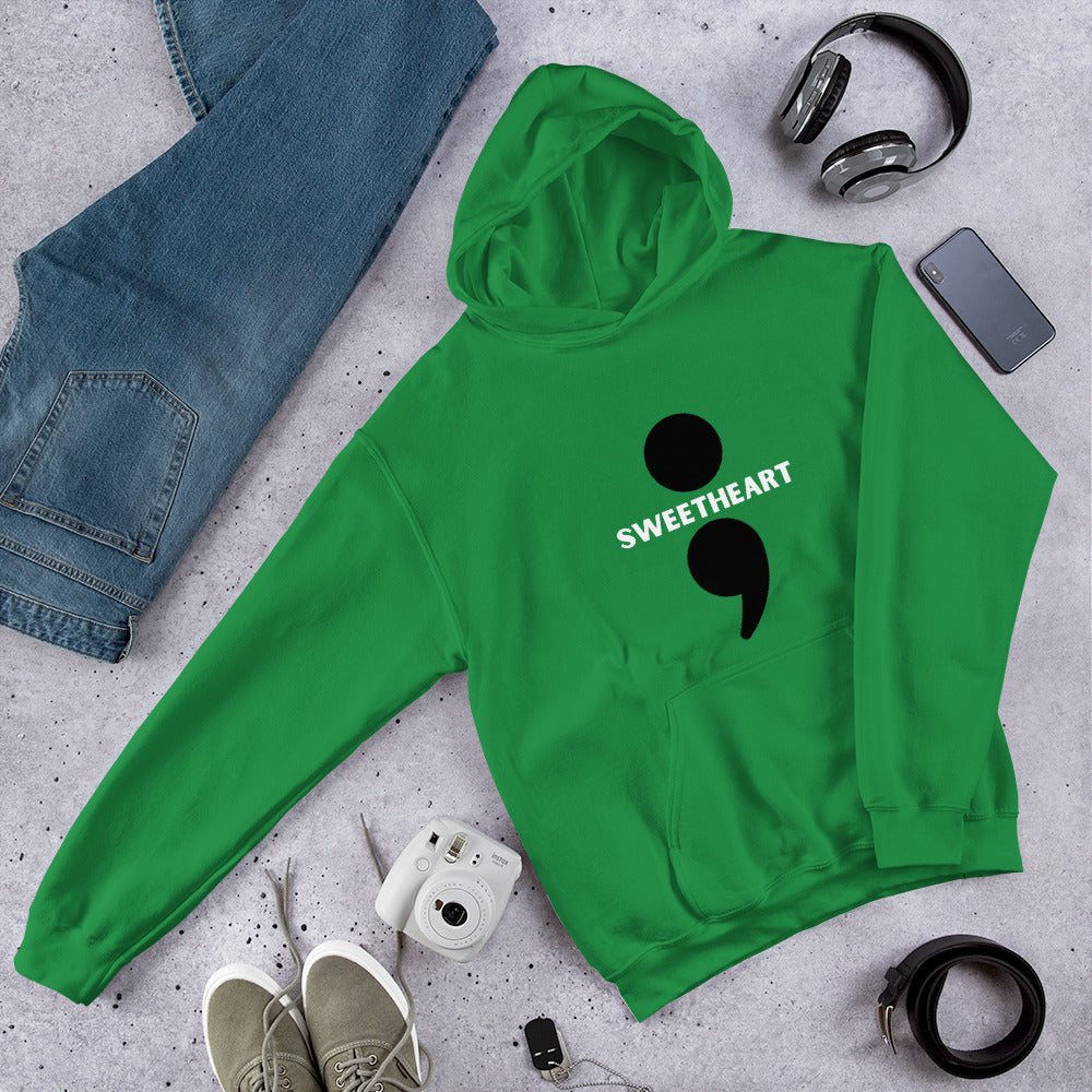 Semicolon Sweetheart  Hoodie