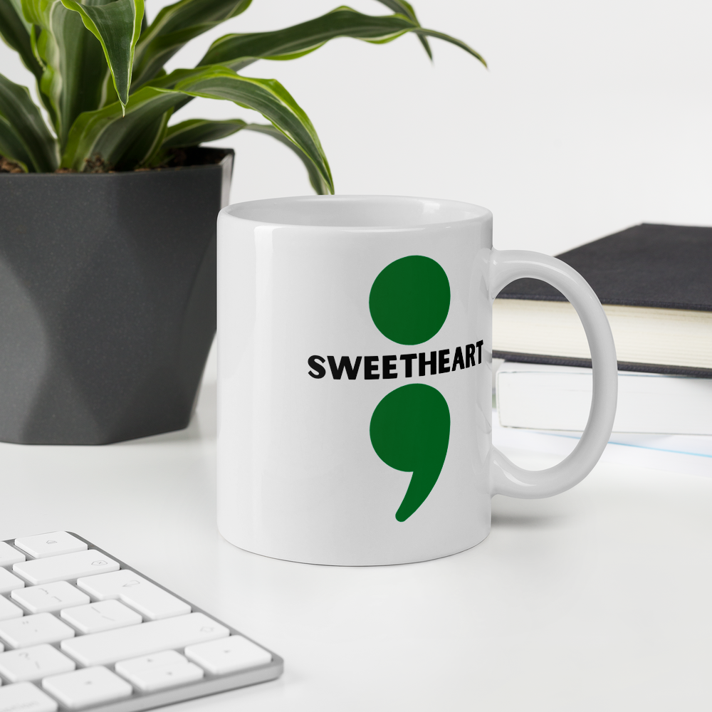 Semicolon Sweetheart Mug